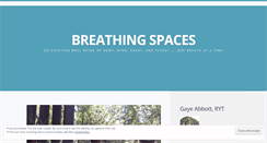 Desktop Screenshot of breathingspaces.net